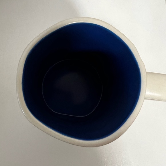 Rae Dunn Cream 'FRANCE' Mug with Blue Interior - Picture 2 of 4